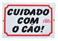 Cuidado com o Cão 17x25 cm