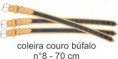 coleira couro búfalo n°8 - 70 cm