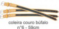 coleira couro búfalo n°6 - 59 cm